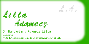 lilla adamecz business card